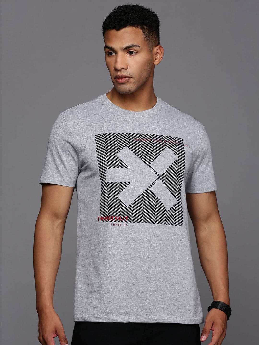 HRX by Hrithik Roshan Men Graphic Printed Round Neck T-shirt - view 1
