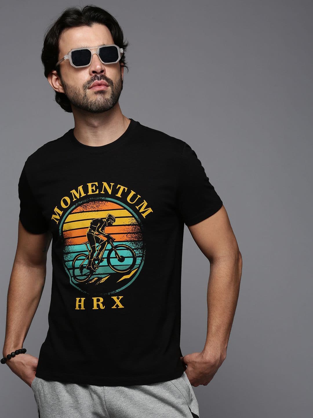 HRX by Hrithik Roshan Men Typography Printed Round Neck T-shirt - view 1