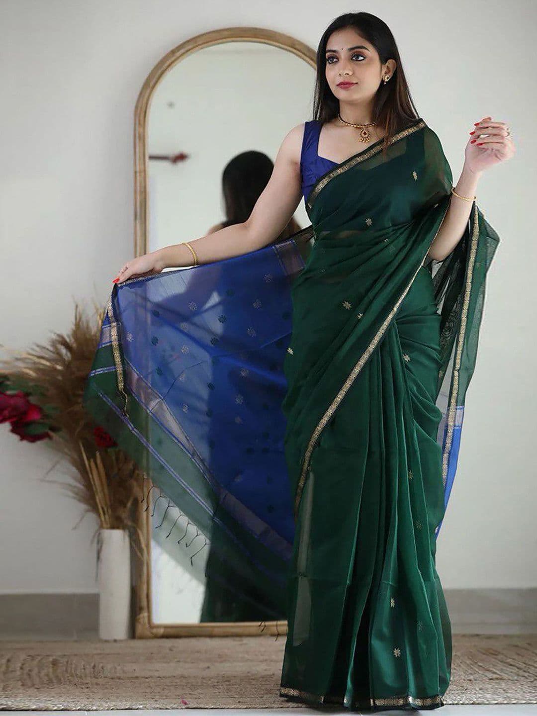 KALINI Woven Design Zari Silk Blend Designer Banarasi Saree - view 1