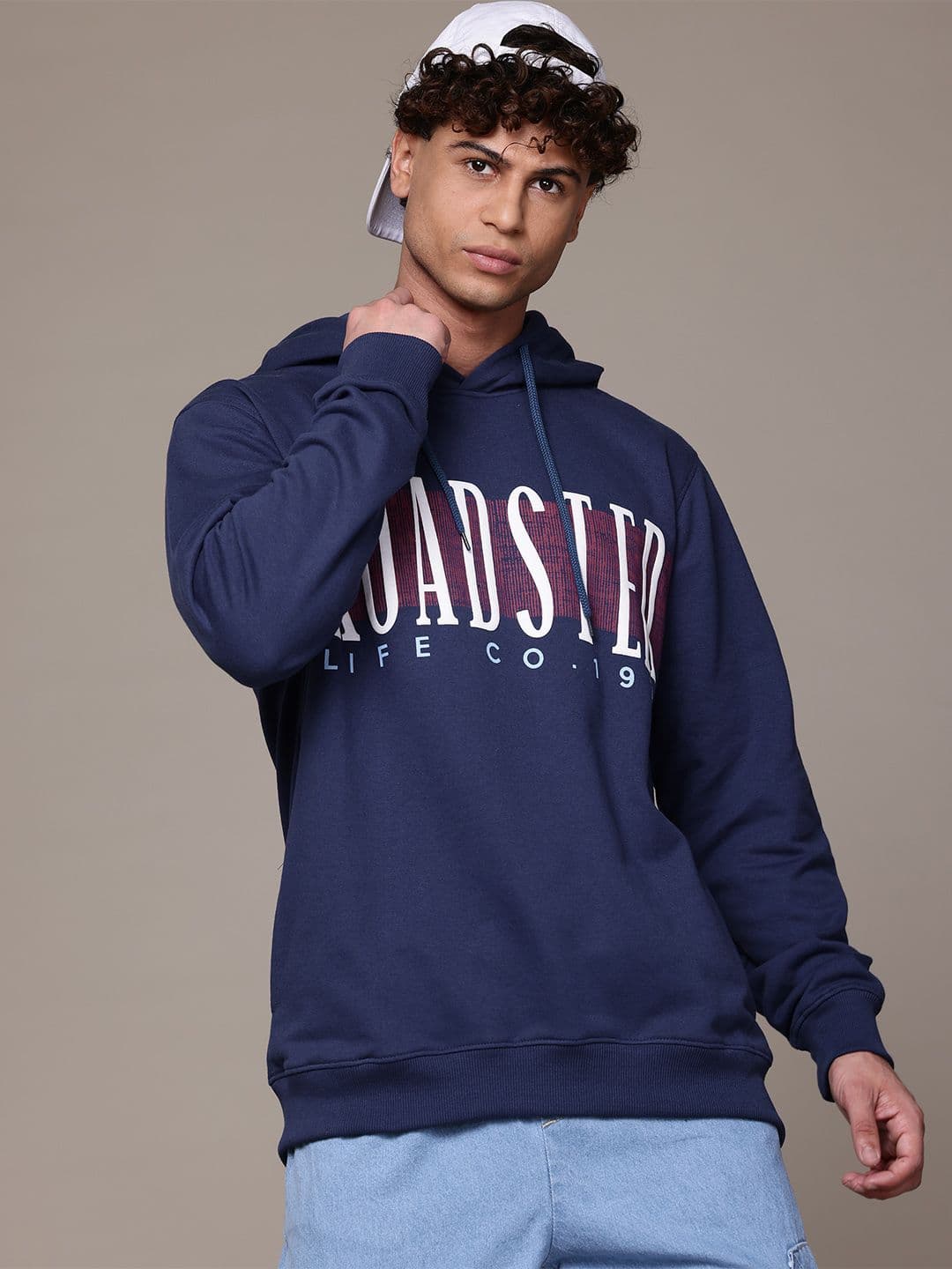 The Roadster Lifestyle Co. Printed Hooded Sweatshirt - view 1