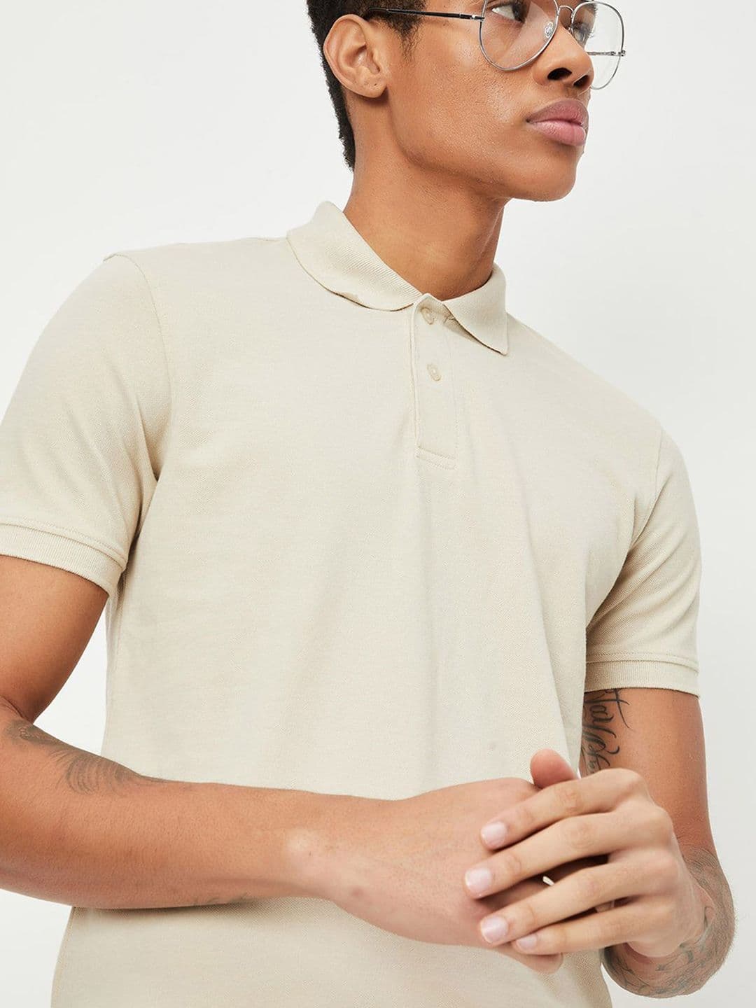 max Men Polo Collar Solid T-shirt - view 1