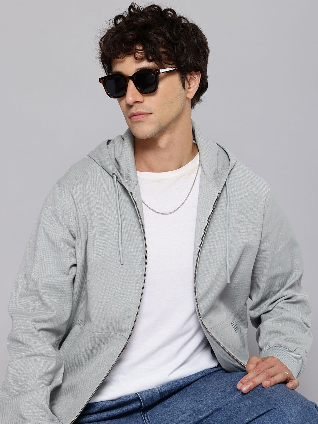 Aeropostale Self Design Hooded Bomber Jacket - view 1