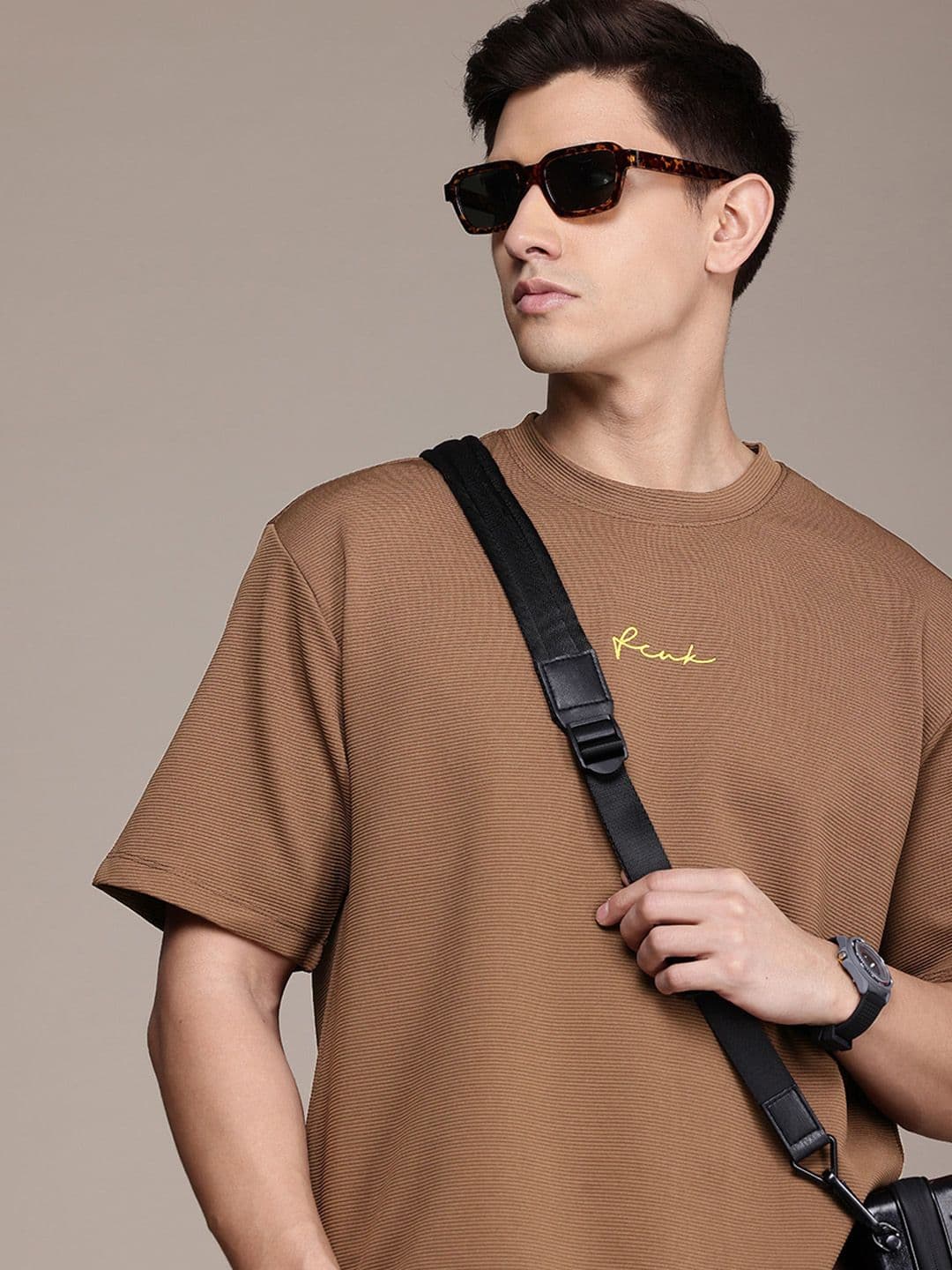 FCUK Men Premium Textured Oversized T-shirt - view 1
