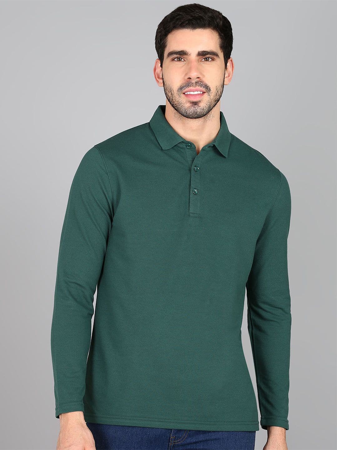 Alan Jones Men Polo Collar Applique T-shirt - view 1
