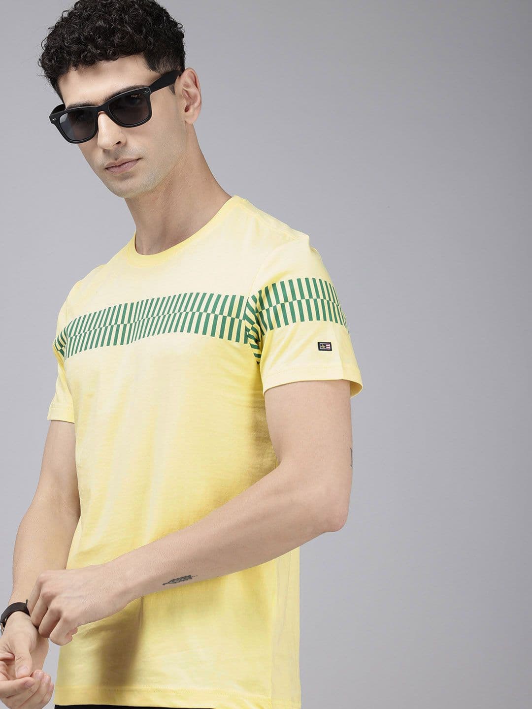 Arrow Sport Geometric Printed Pure Cotton T-shirt - view 1