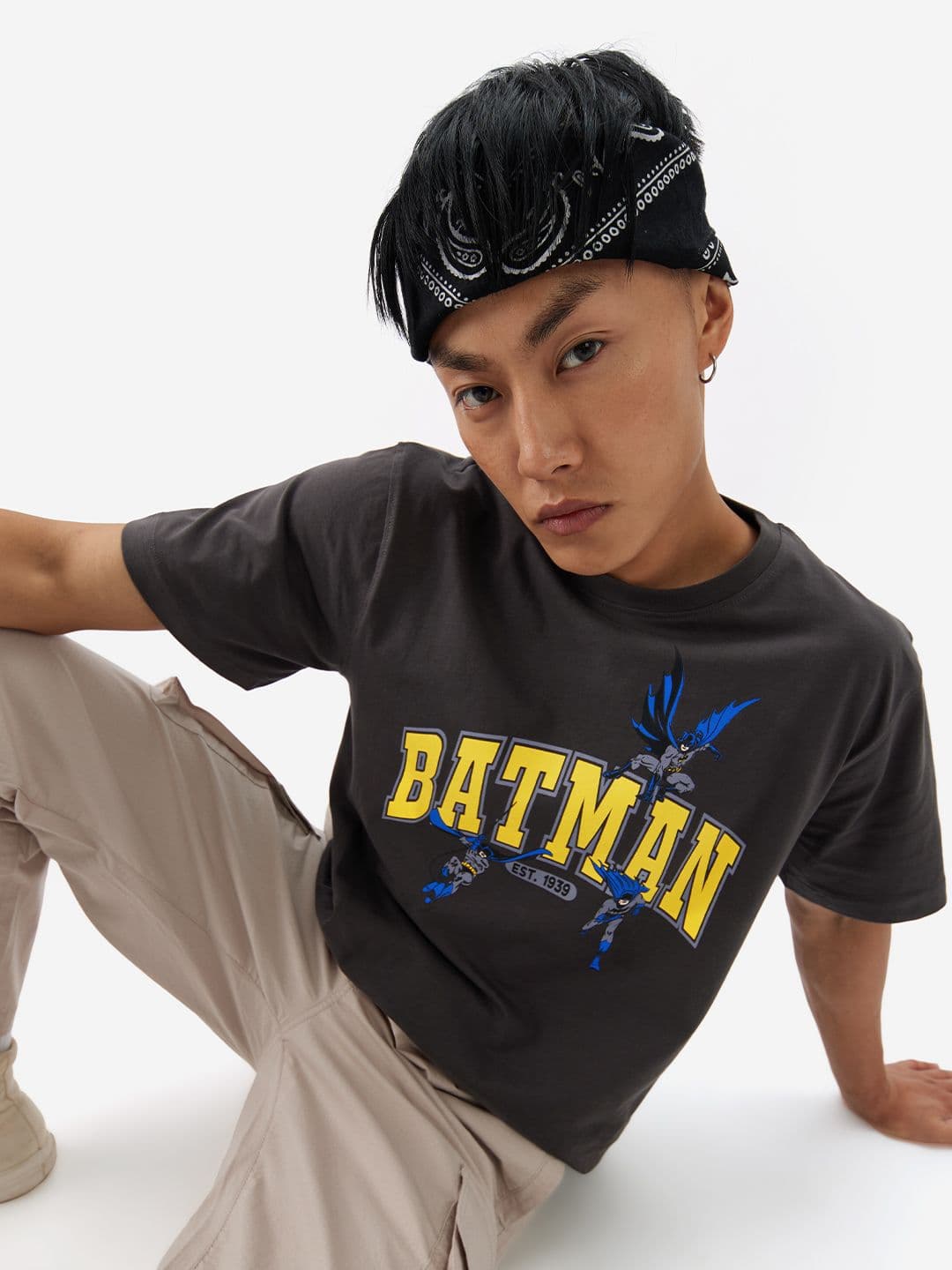 The Souled Store Men Typography Batman Printed Pure Cotton T-shirt - view 1