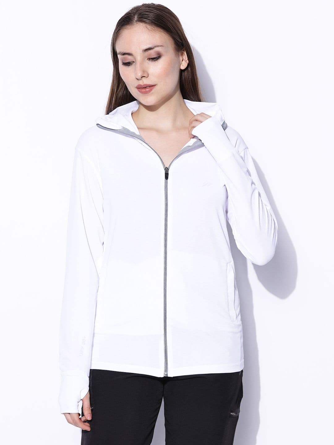 BLUE TYGA Women Hooded Solid Antimicrobial Sunscreen UPF 50+ Jacket 2.O - view 1
