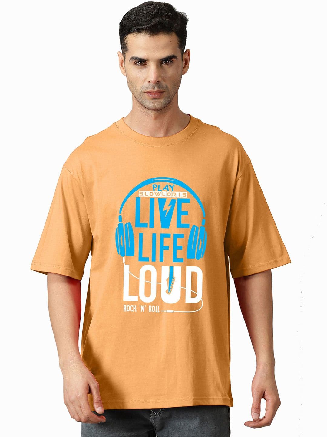 SLOWLORIS Men Typography Printed T-shirt - view 1