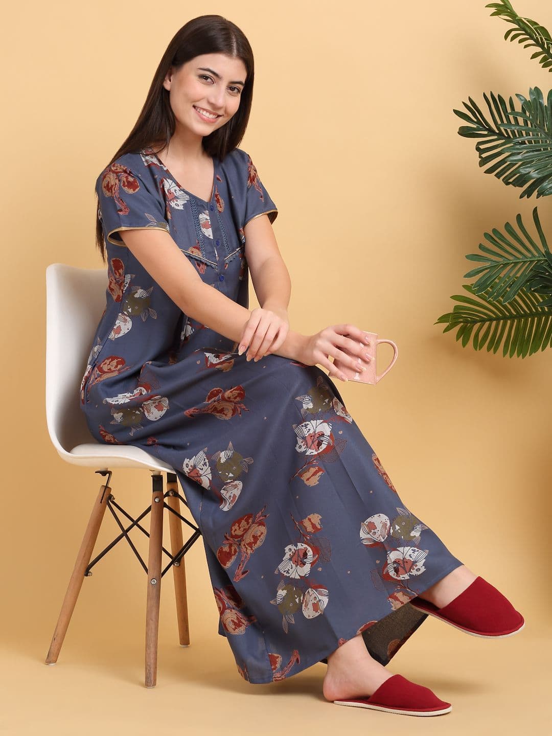 Sweet Dreams Printed Maxi Nightdress - view 1