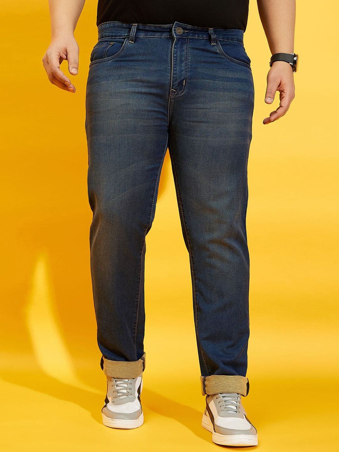 bigbanana Men Light Fade Plus Size Stretchable Jeans - view 1