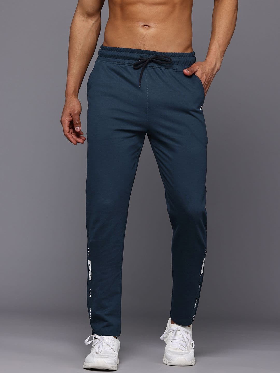 HRX by Hrithik Roshan Men Pure Cotton Terry Running Track Pants - view 1