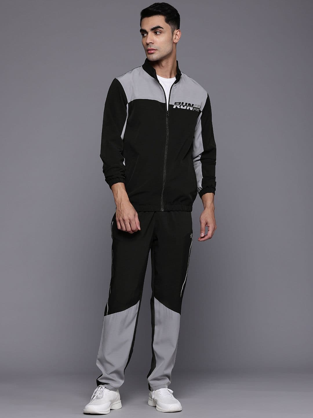HRX by Hrithik Roshan Rapid-Dry Colourblock Running Tracksuit - view 1