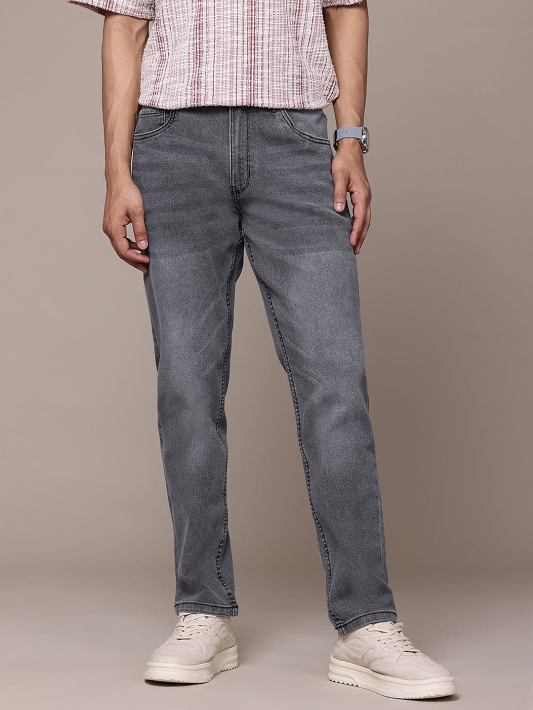 The Roadster Lifestyle Co. Relaxed Fit Light Fade Stretchable Jeans - view 1
