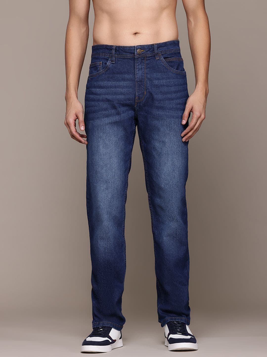 The Roadster Lifestyle Co. Men Light Fade Regular Fit Stretchable Jeans - view 1