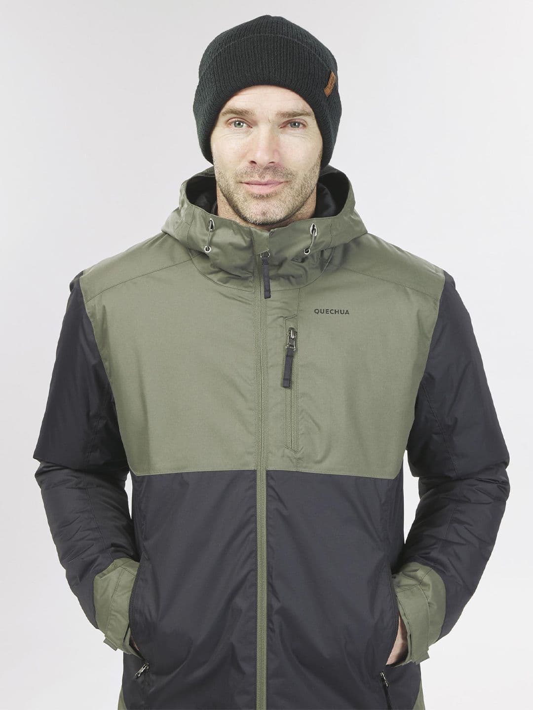 Decathlon Quechua - Men Green NH500 Waterproof Hiking Winter Jackets - view 1
