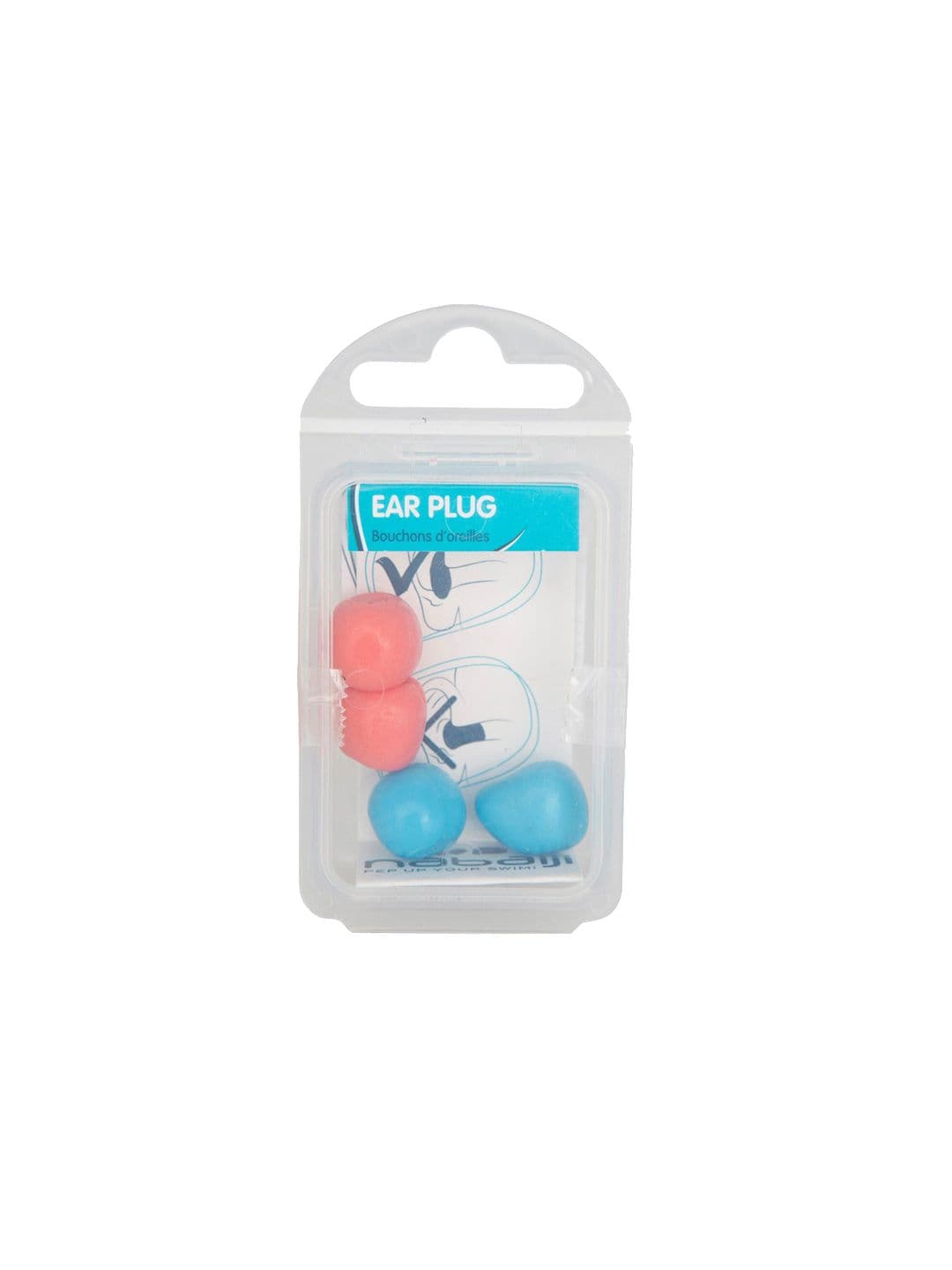 Decathlon Unisex Blue and Pink Anatomic Design Swimming Ear Plugs - view 1
