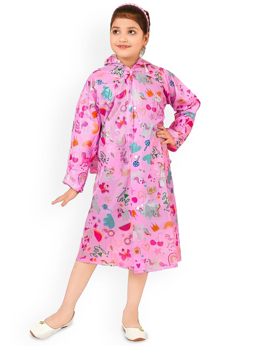 BAESD Kids Printed Hooded Rain Jacket - view 1