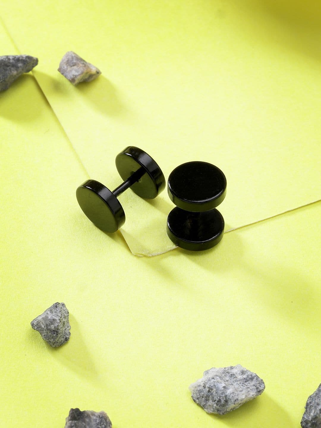 NVR Rhodium-Plated Contemporary Studs Earrings - view 1