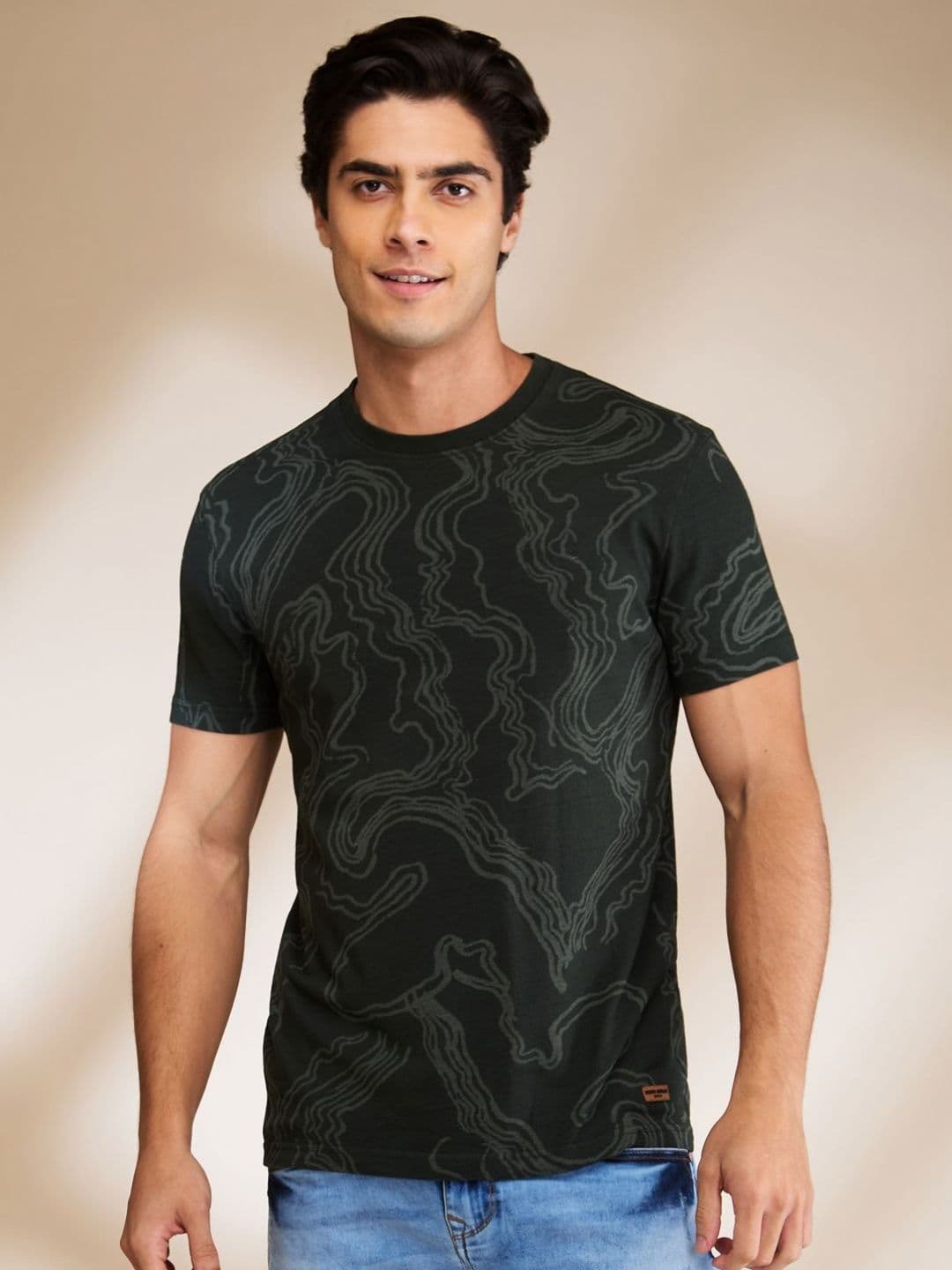 Being Human Printed Round Neck Raw Edge T-shirt - view 1