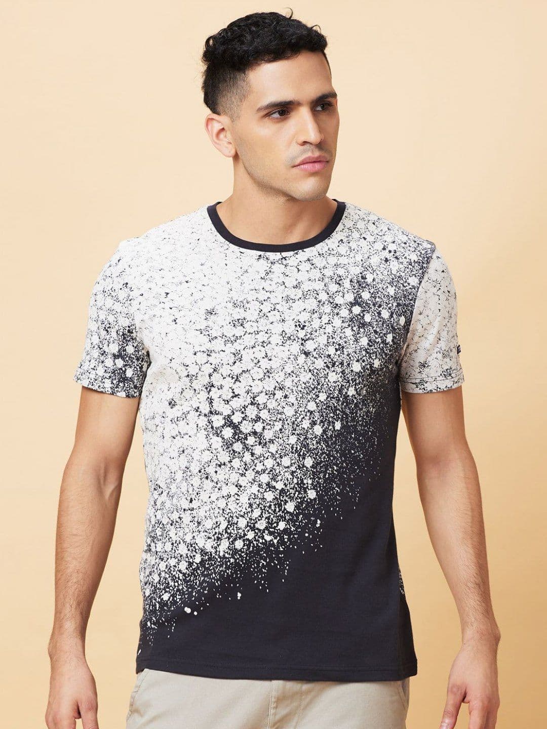 Being Human Pure Cotton Raw Edge Slim Fit T-shirt - view 1