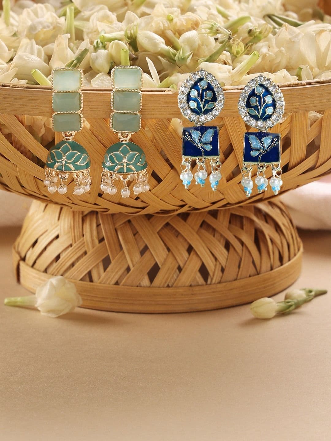 Zaveri Pearls Dome Shaped Jhumkas Earrings - view 1