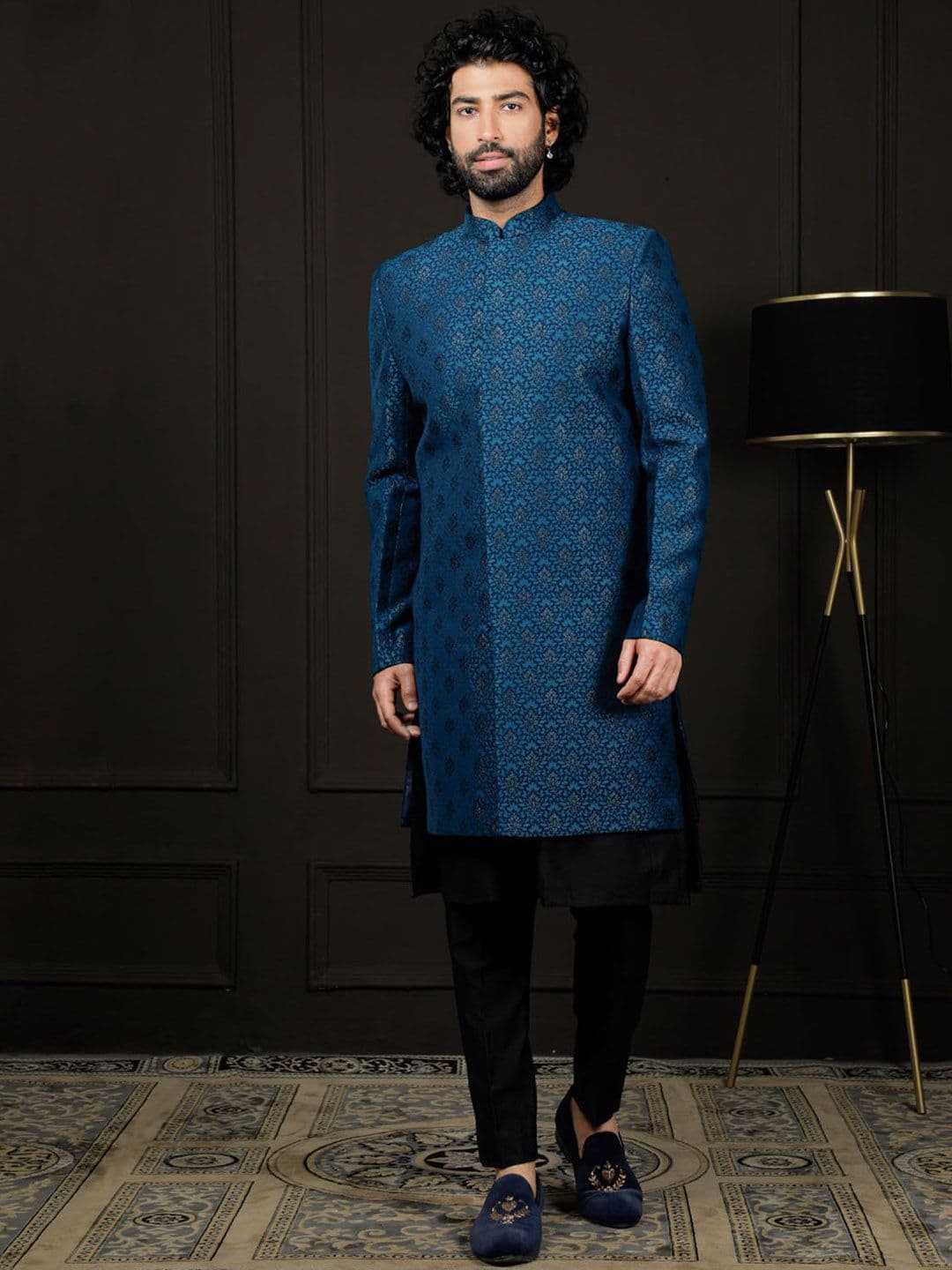 VASTRAMAY Printed Sherwani Set - view 1
