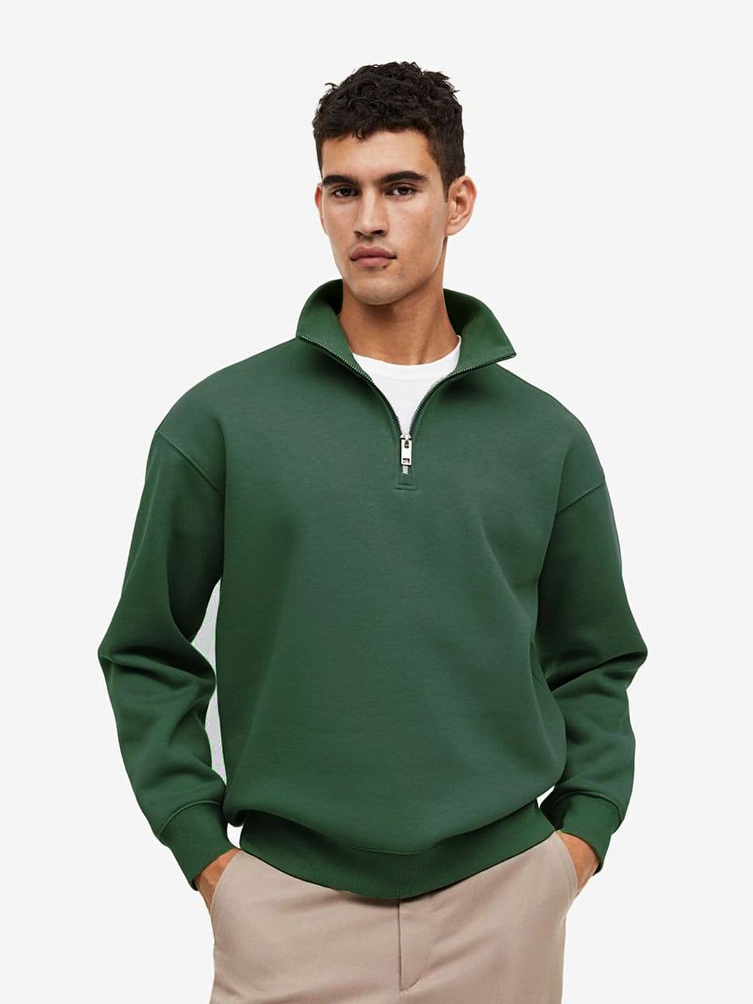 MISCHIEF MONKEY Men Solid Mock Collar Sweatshirt - view 1