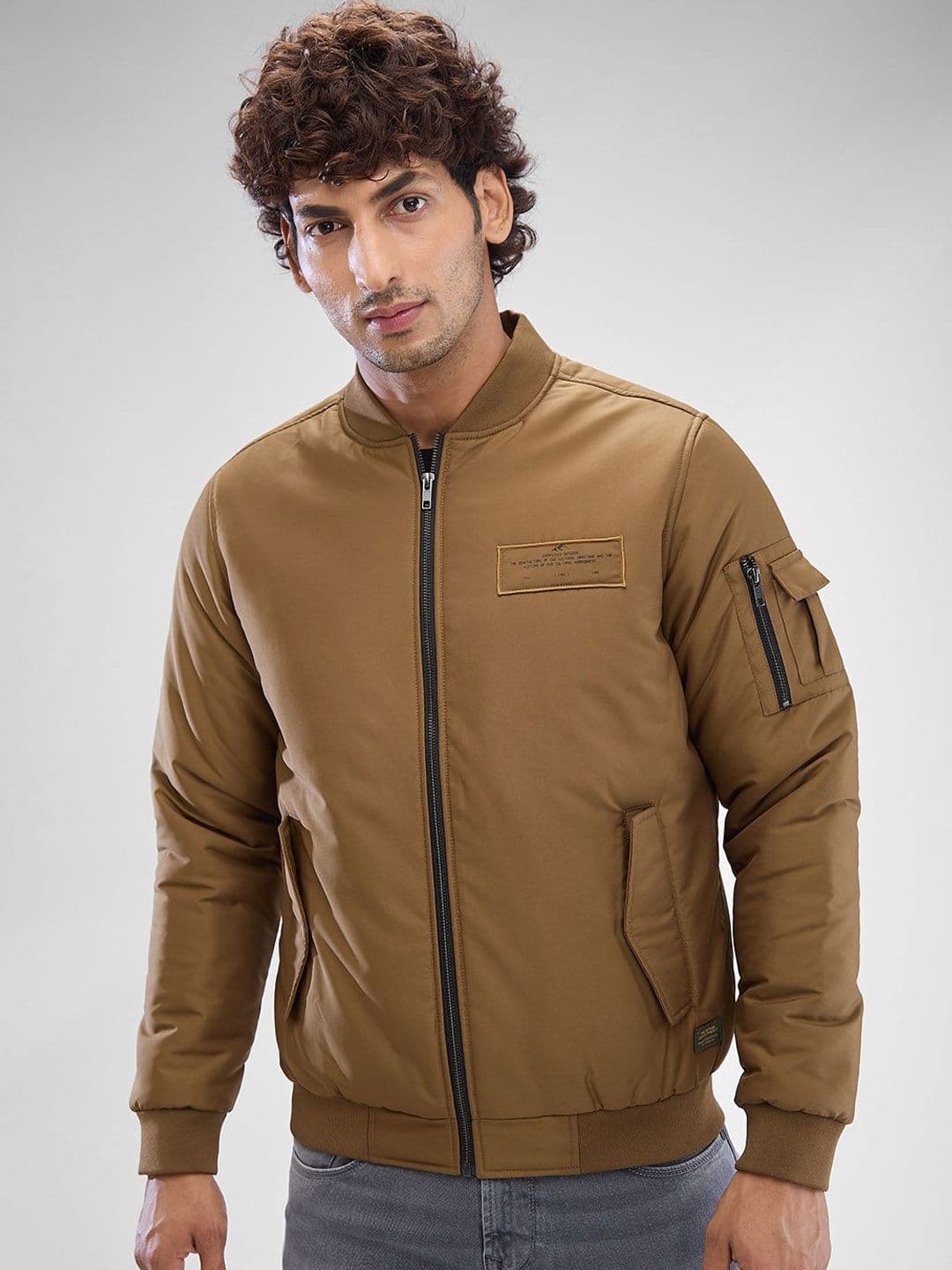 SPYKAR Men Full Sleeve Regular Fit Bomber Jacket - view 1