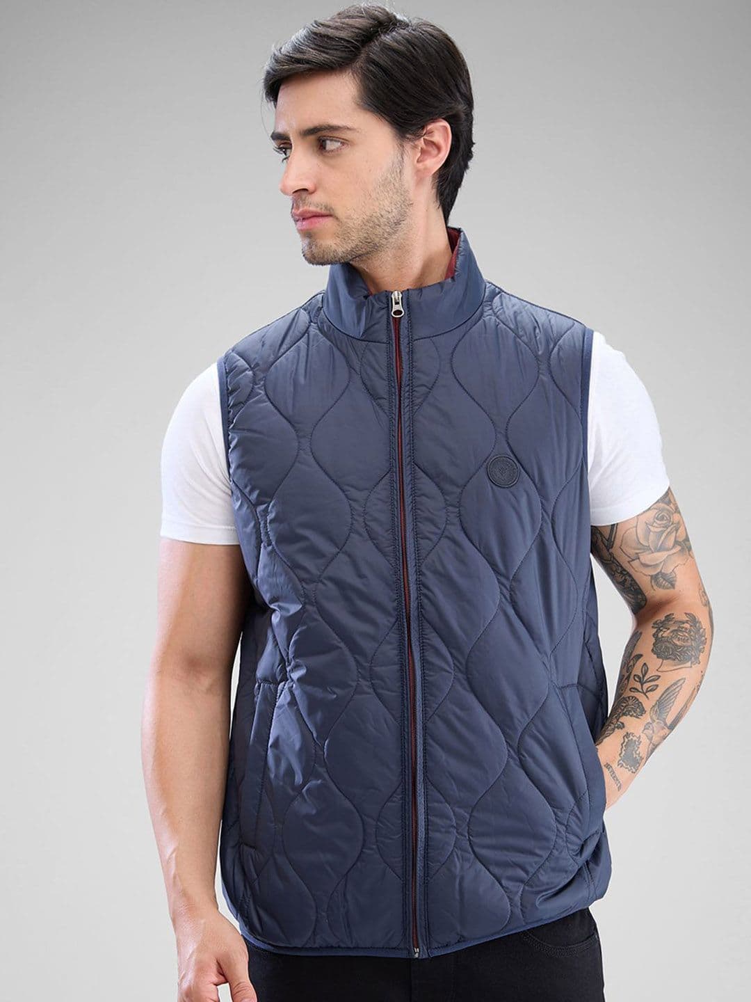 SPYKAR Men Solid Geometric Design Full Sleeve Regular Fit Bomber Jacket - view 1