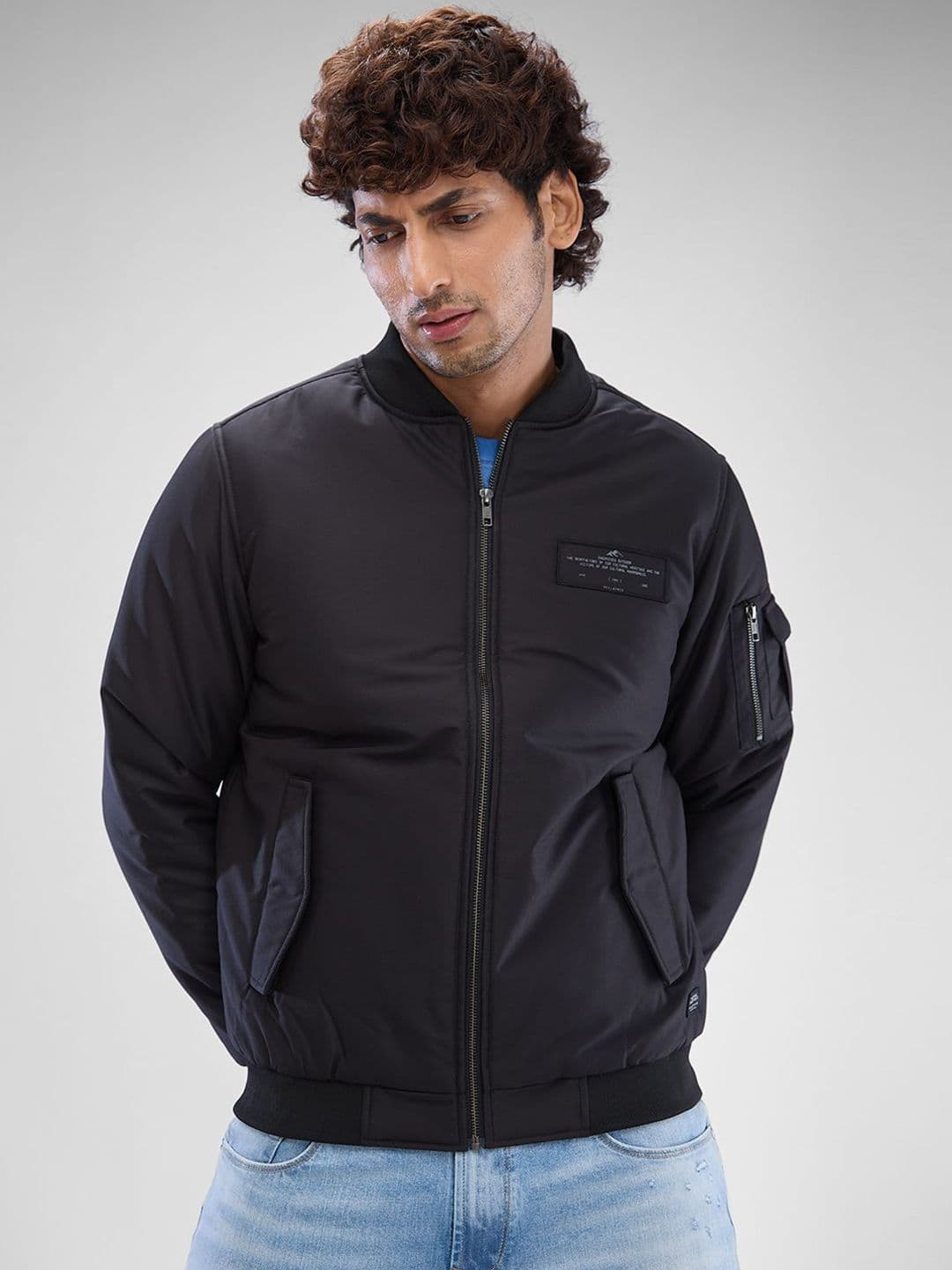 SPYKAR Men Solid Full Sleeve Regular Bomber Jacket - view 1
