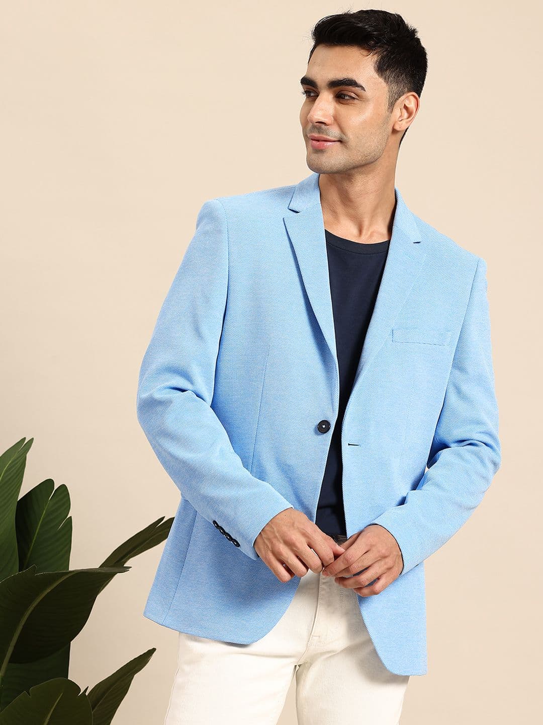 Mast & Harbour Textured Single-Breasted Formal Blazer - view 1