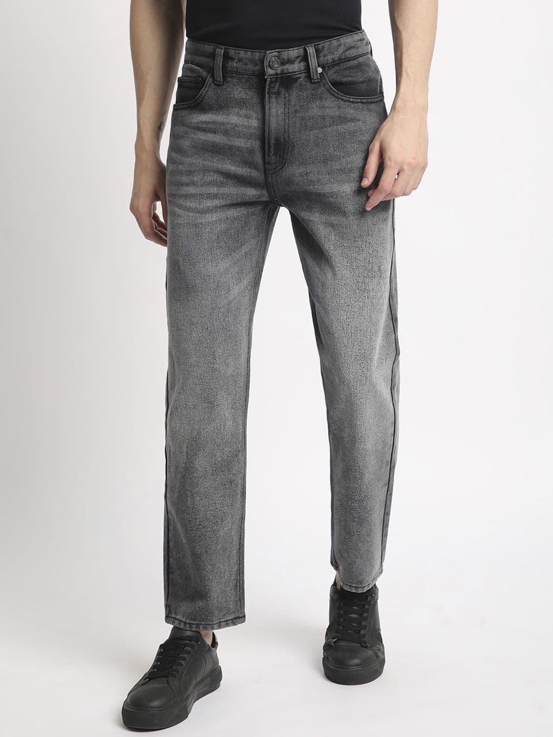 Bene Kleed Men Grey Relaxed Fit Mid Rise Jeans - view 1