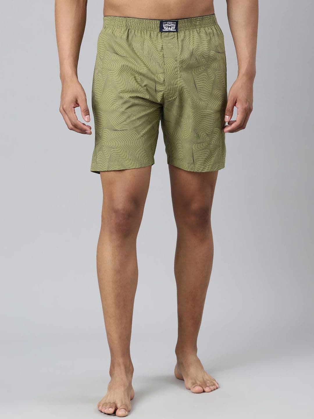 Levis Men Printed Cotton Woven Soft Boxer Shorts with Side Pocket - view 1