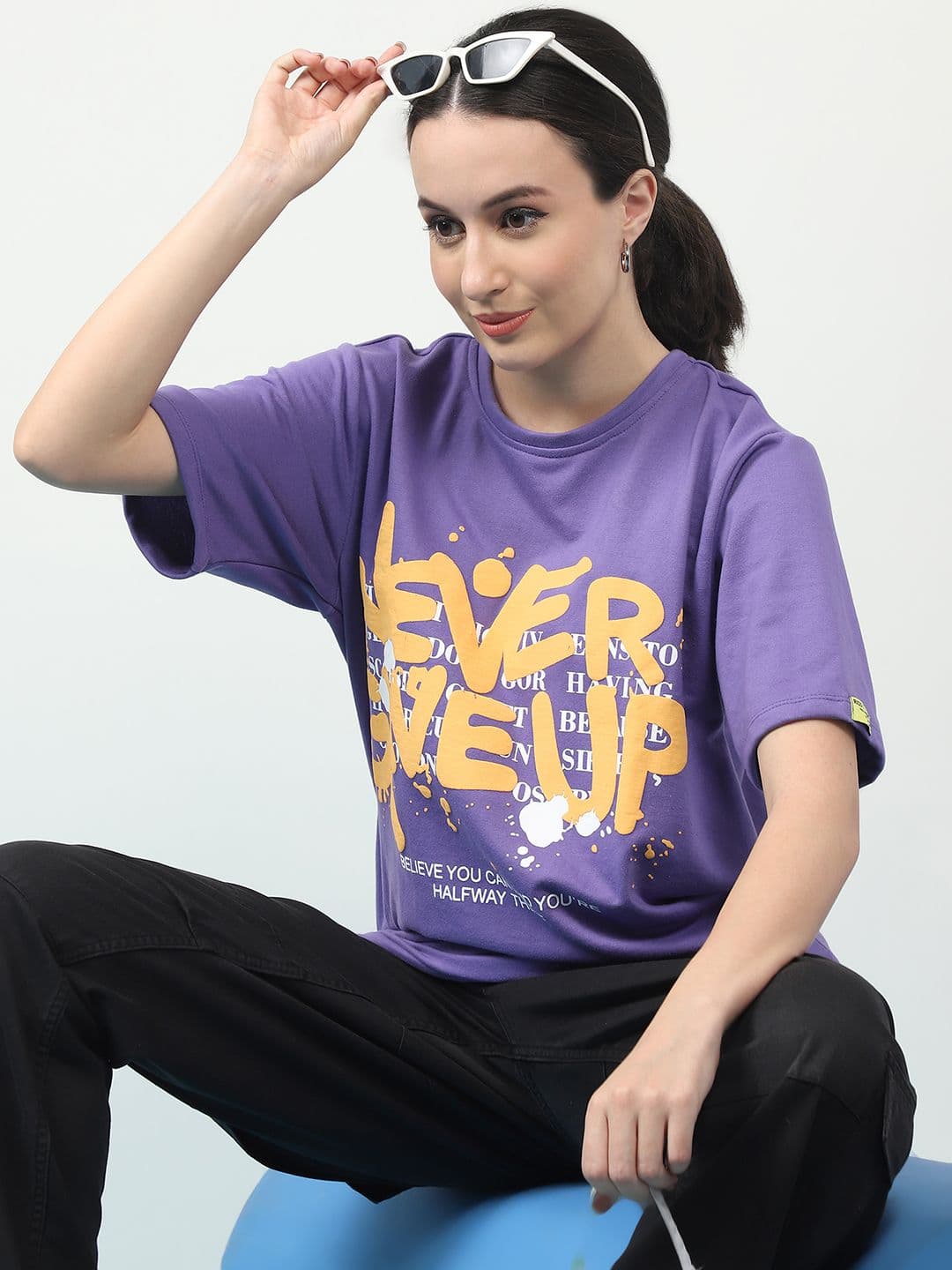 Rigo Unisex Printed Drop-Shoulder Sleeves Oversized T-shirt - view 1