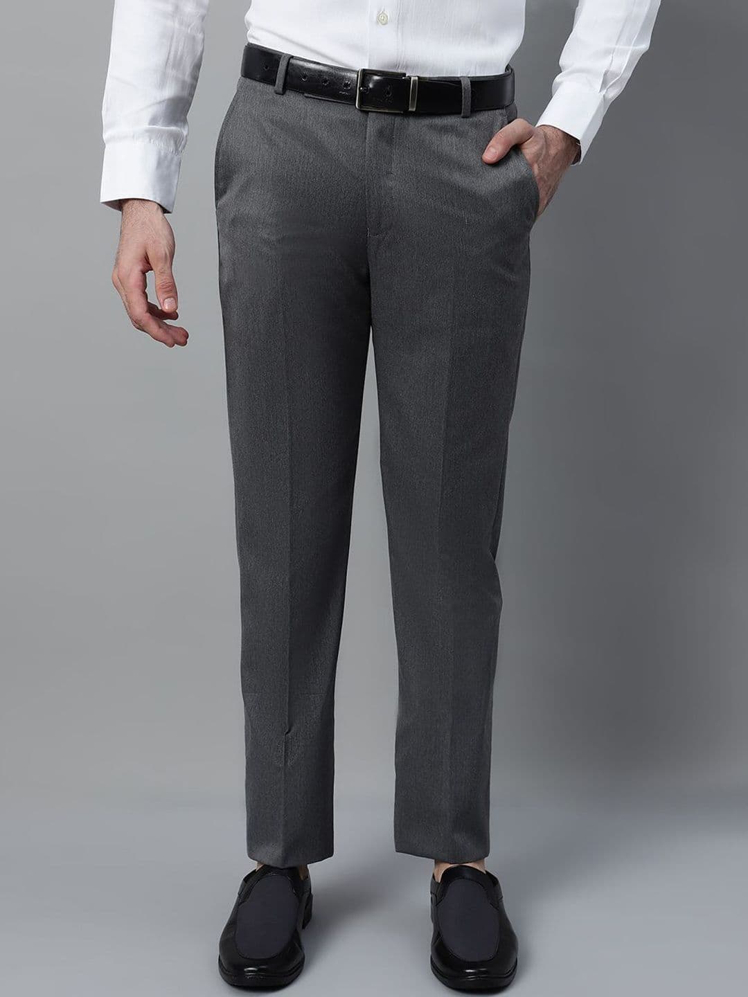 Cantabil Men Mid-Rise Flat-Front Woven Trousers - view 1