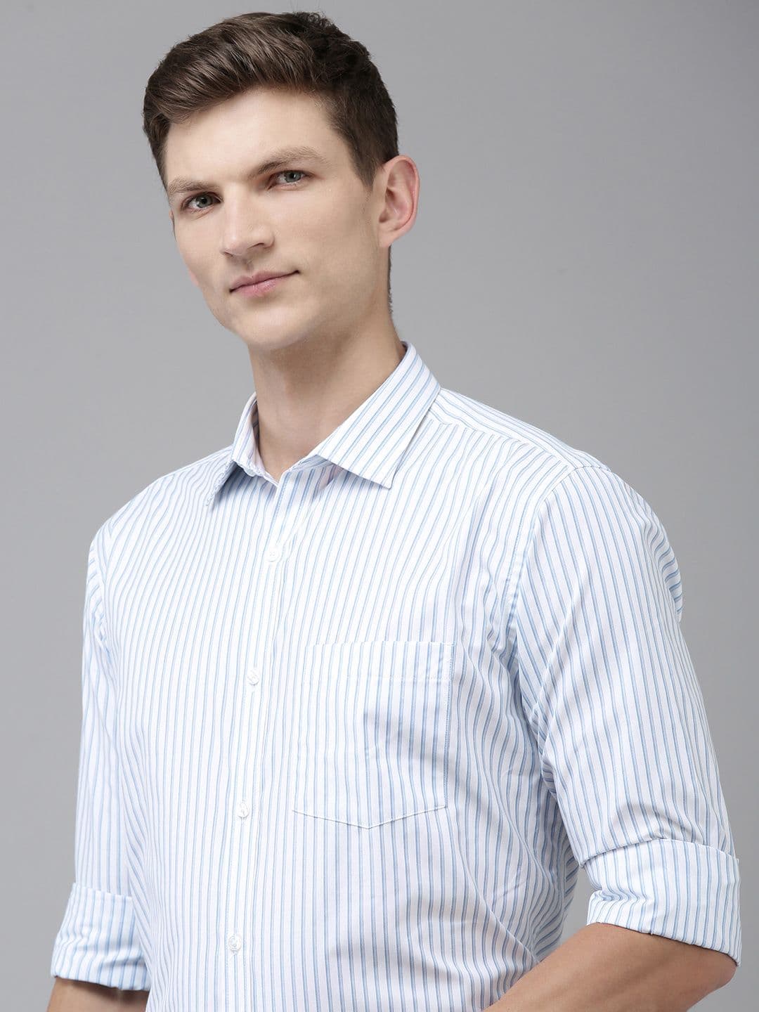 Park Avenue Slim Fit Striped Formal Shirt - view 1
