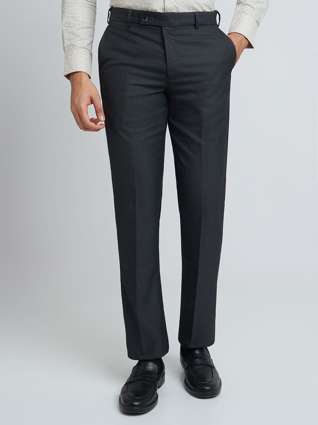 Park Avenue Men Textured Formal Trousers - view 1