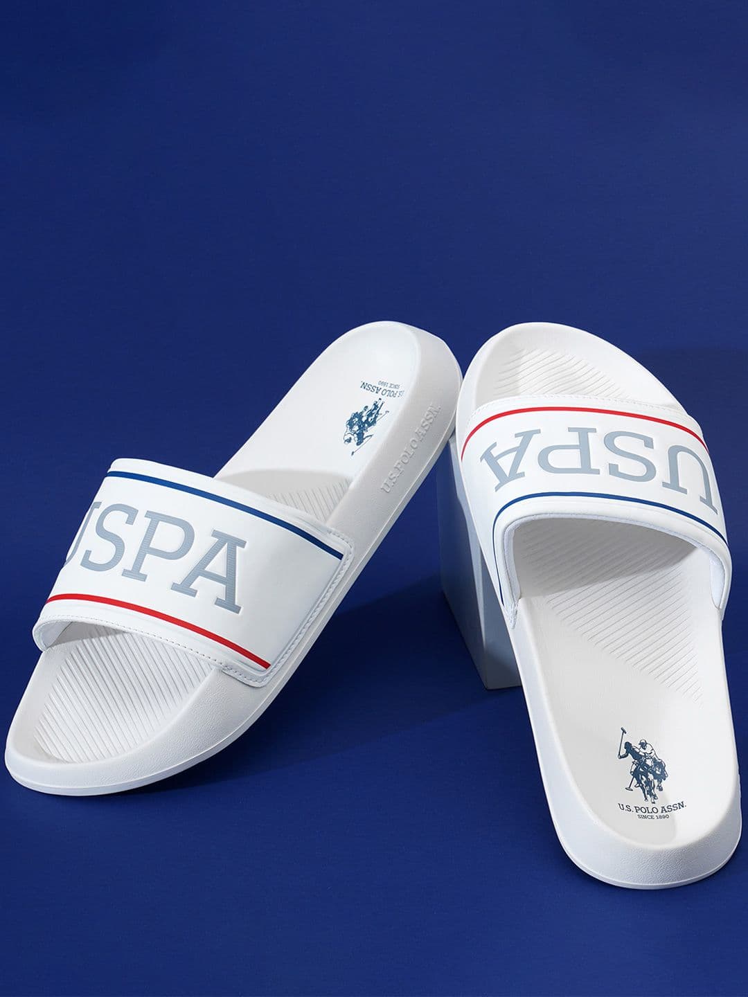 U.S. Polo Assn. Cloyee 6.0 White comfort Sliders - view 1