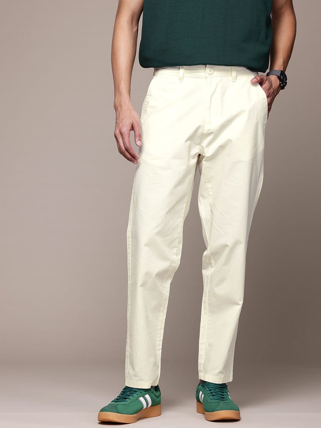 The Roadster Lifestyle Co. Men Relaxed Fit Pure Cotton Chinos - view 1