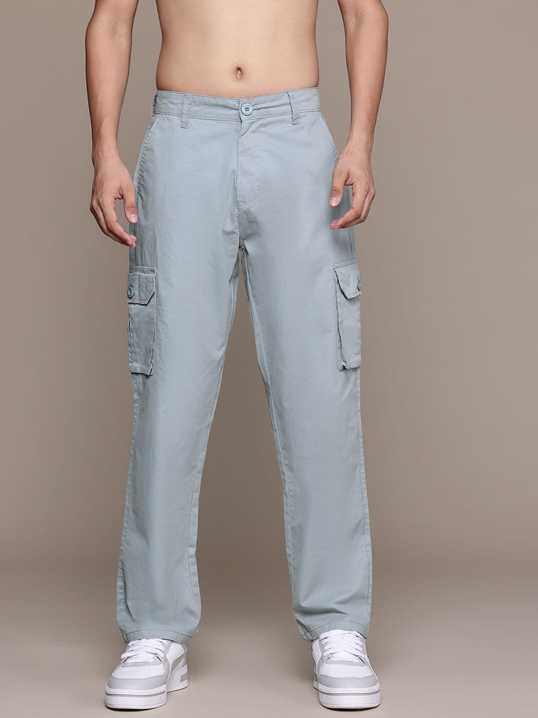 The Roadster Life Co. Men Straight Fit Chinos Cargos Trousers - view 1