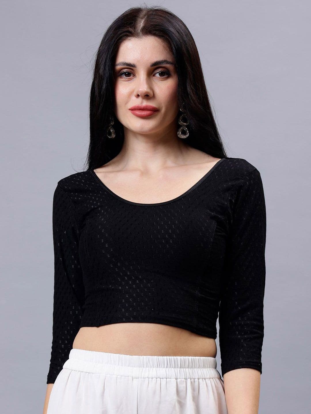 Plus Size Woven Design Saree Blouse - view 1