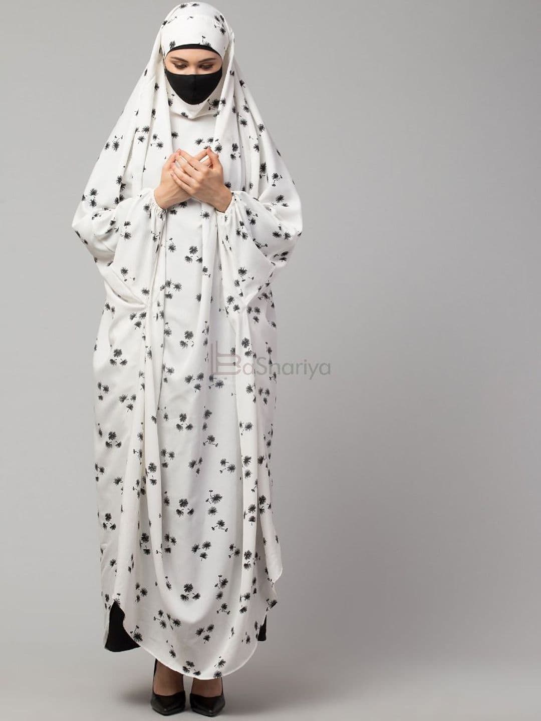 MUSHKIYA Women Printed Abaya With Hijab Buqas - view 1