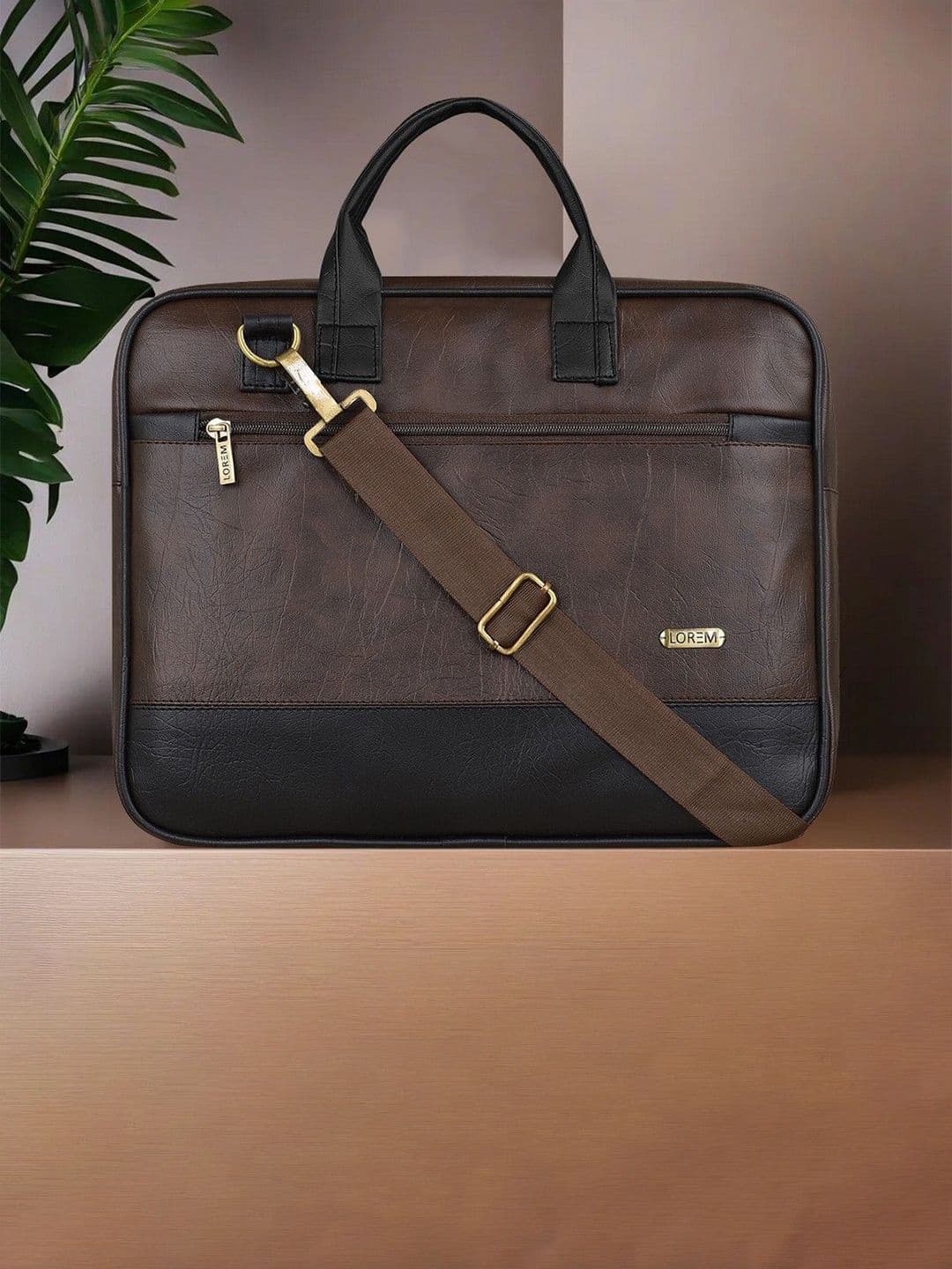 LOREM Unisex Textured Laptop Bag - view 1