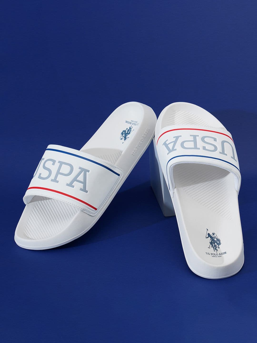 U.S. Polo Assn. Cloyee 6.0 White comfort Sliders - view 1