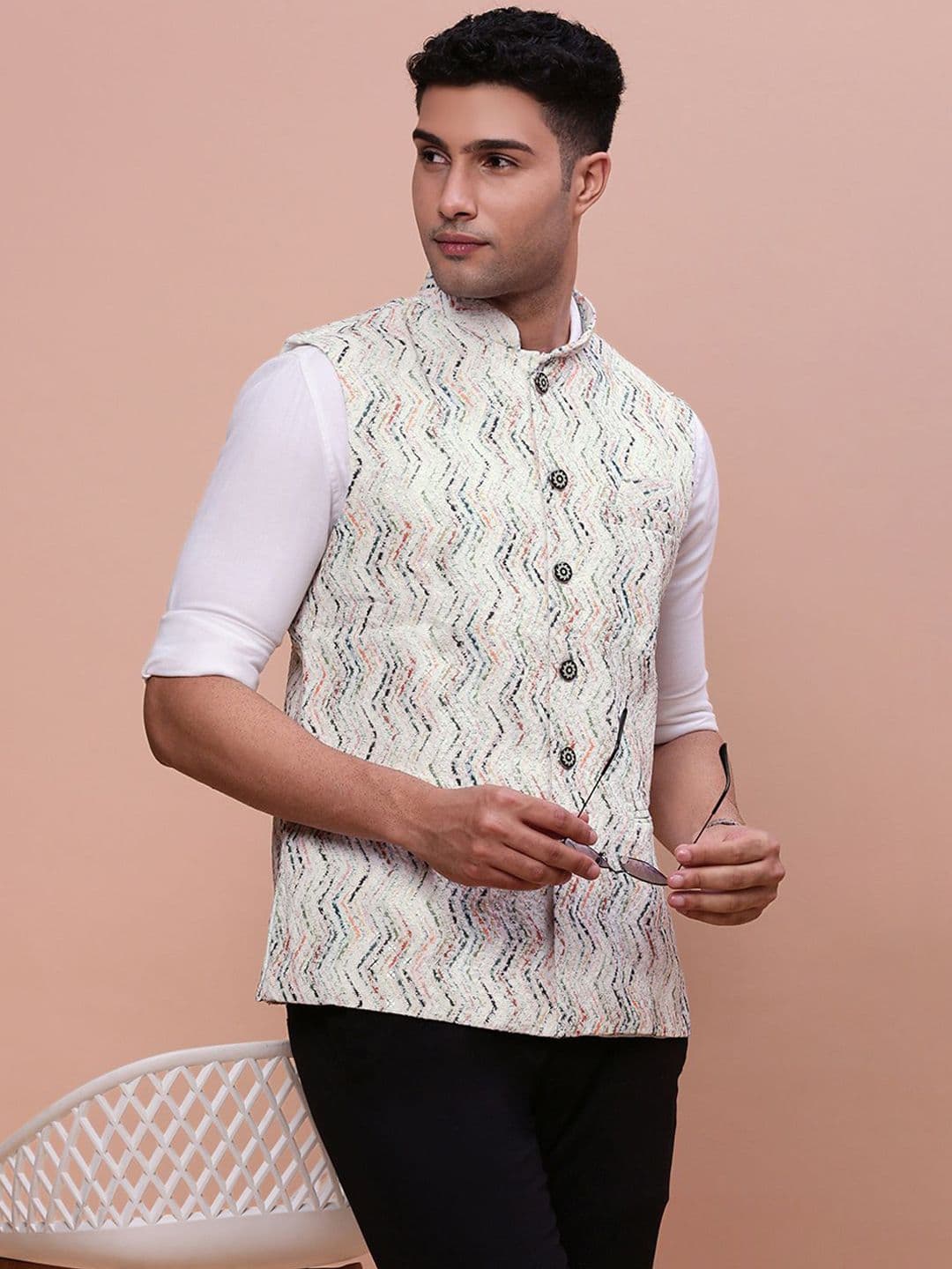 SHOWOFFFF Embellished Men's Slim Fit Nehru Jackets - view 1