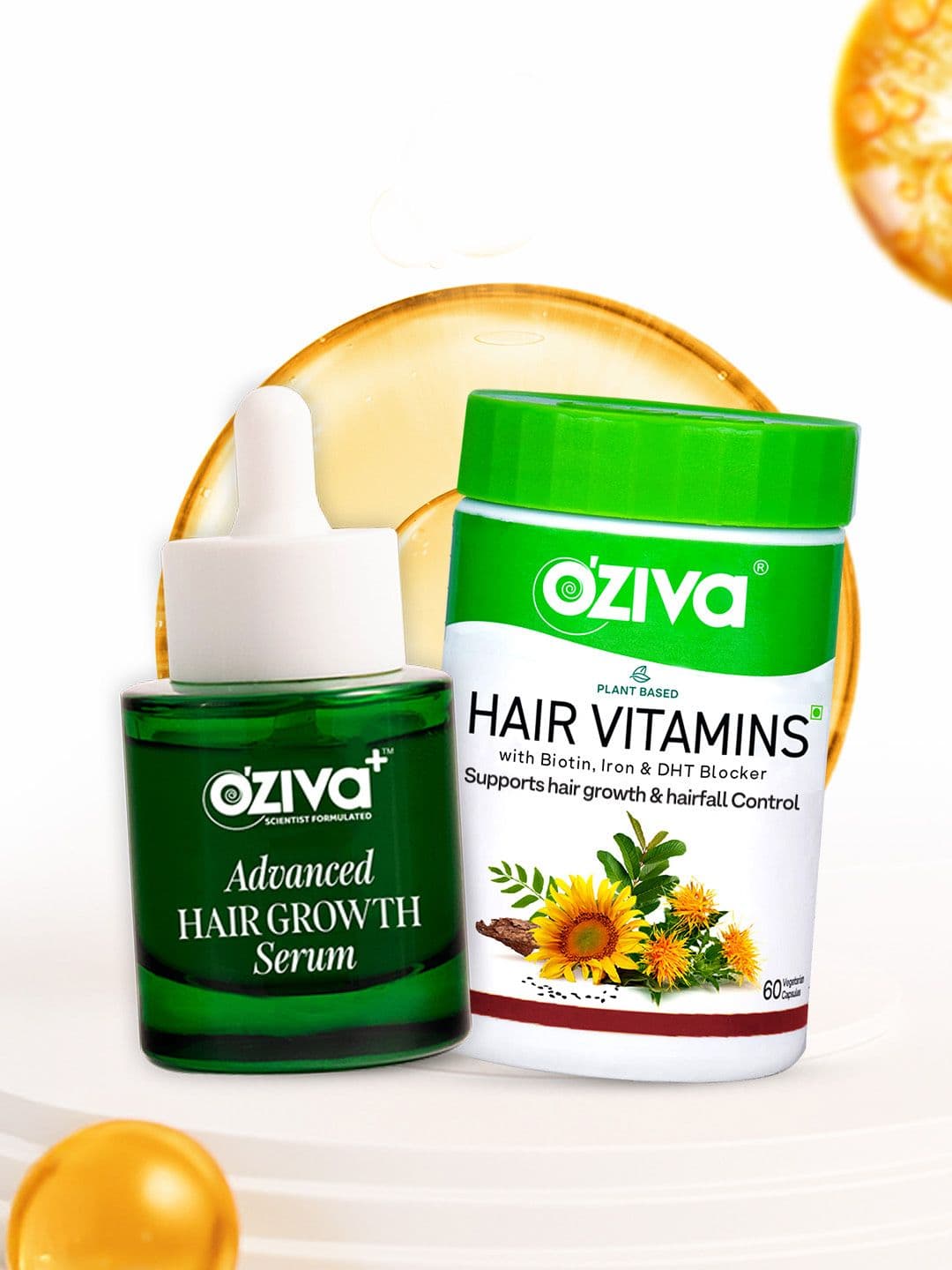 OZiva Hair Vitamins & Advanced Hair Growth Serum Combo - view 1