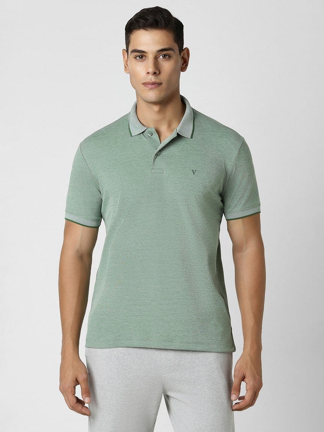Van Heusen Flex Men Polo Collar T-shirt - view 1