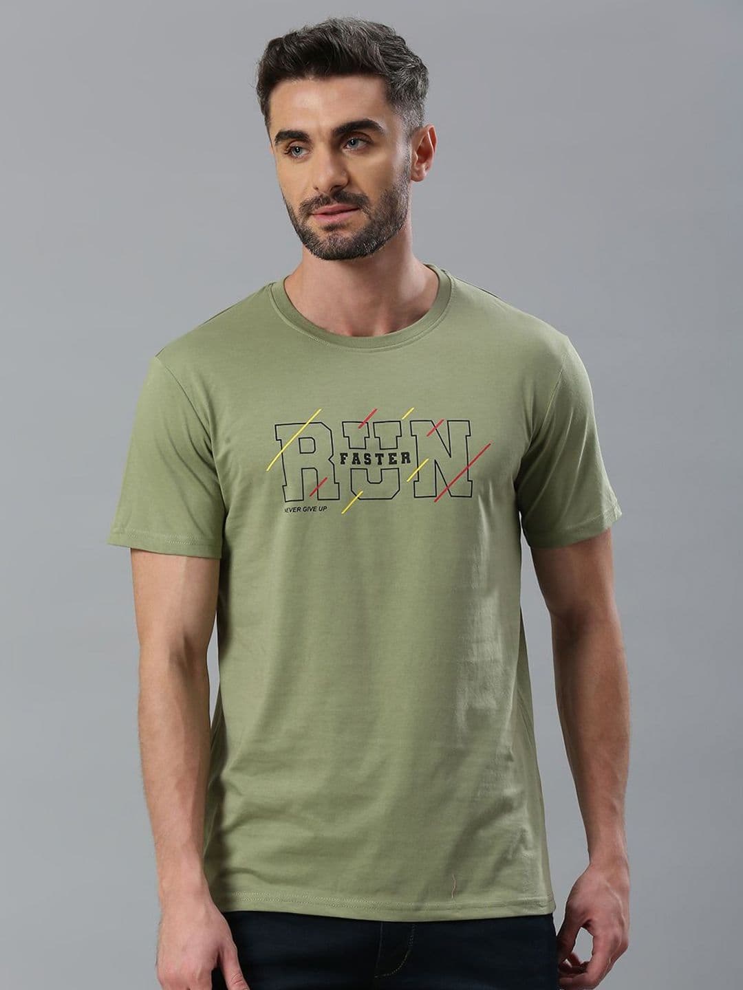 Klub Fox Men Printed Round Neck Cotton Tshirt - view 1