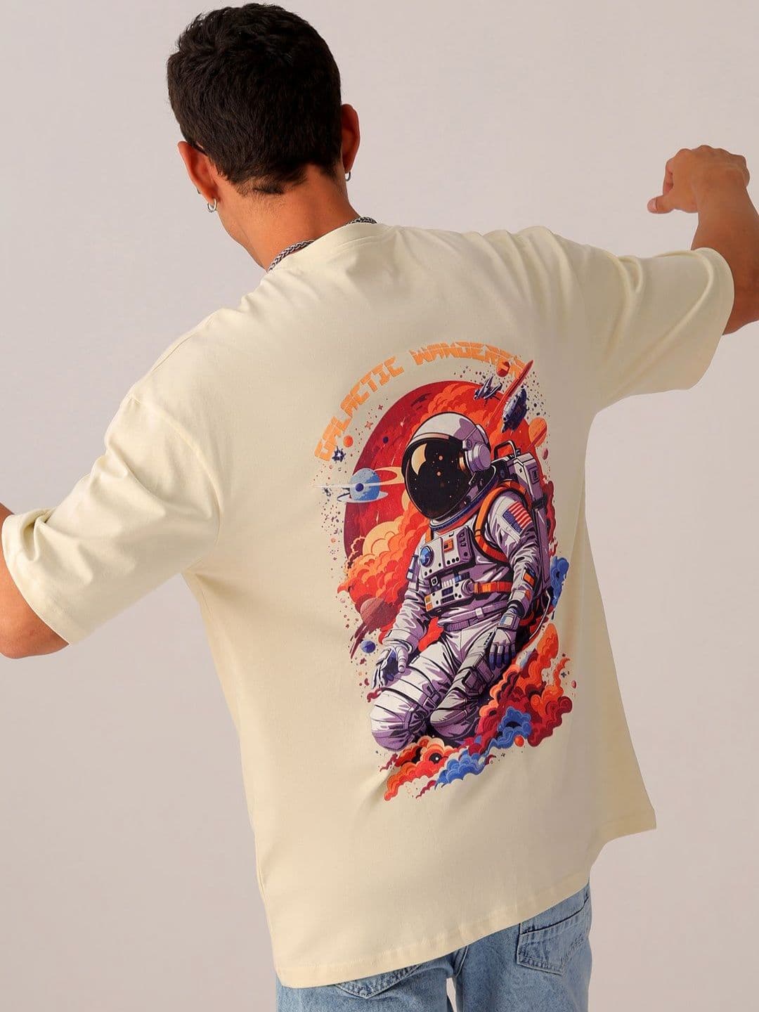 The Indian Garage Co Men Back Printed Oversized Round Neck T-shirt - view 1
