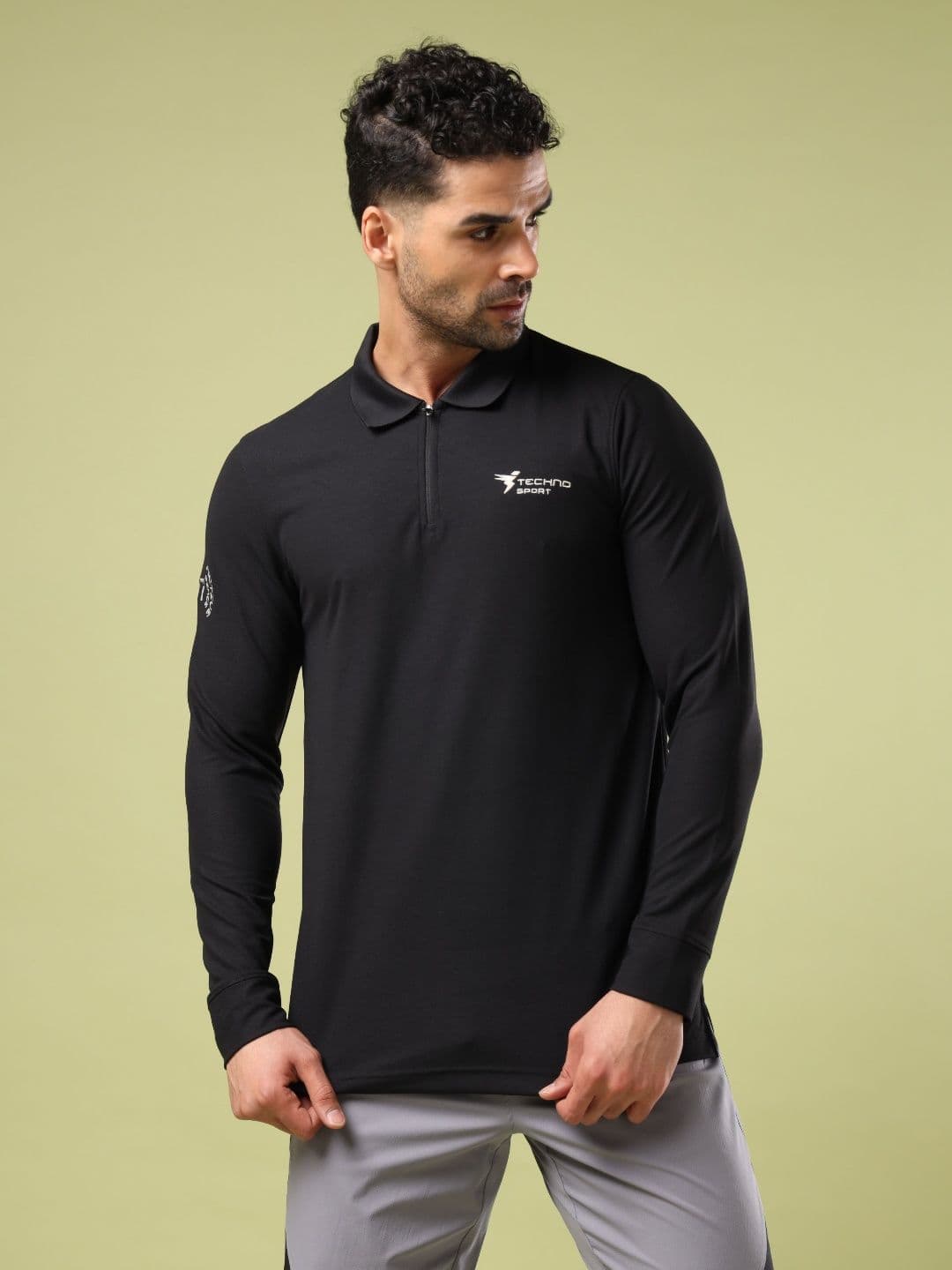 Technosport Polo Collar Antimicrobial Slim Fit T-shirt - view 1
